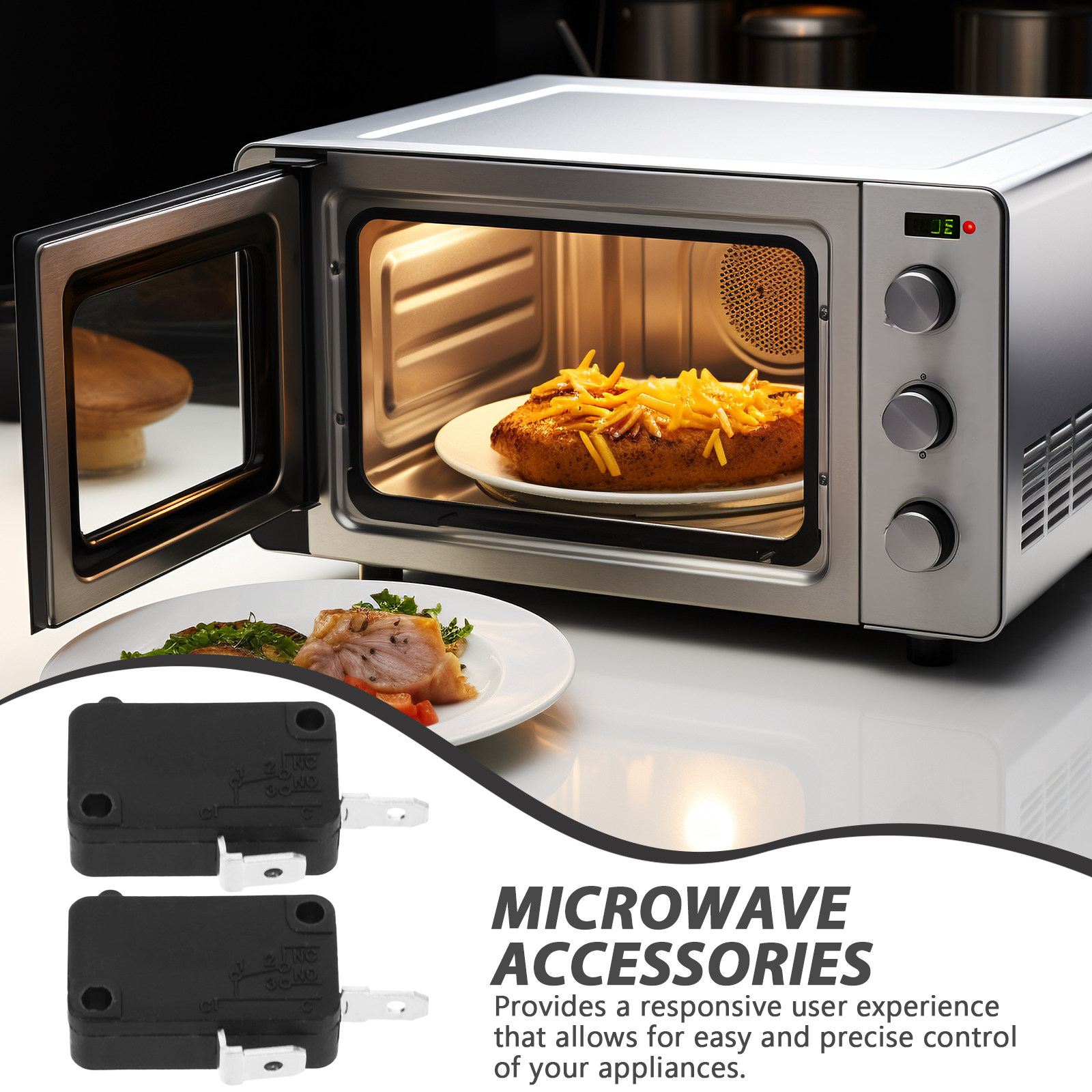 Home Appliances - 2개입 마이크로 스위치, 2핀, 평상시 개방형,