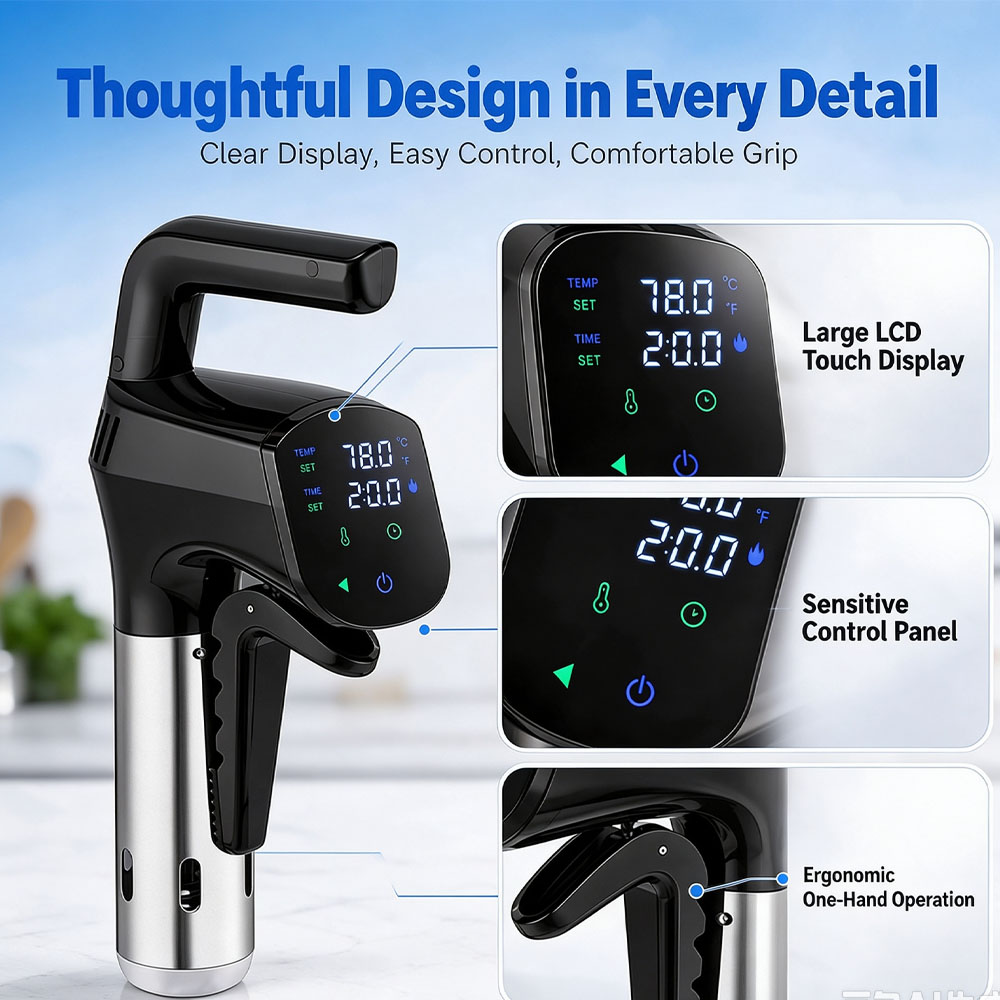 Digital Sous Vide Precision Cooker - 와이파이(WiFi) 기능이 있는 1800W 정밀 온도