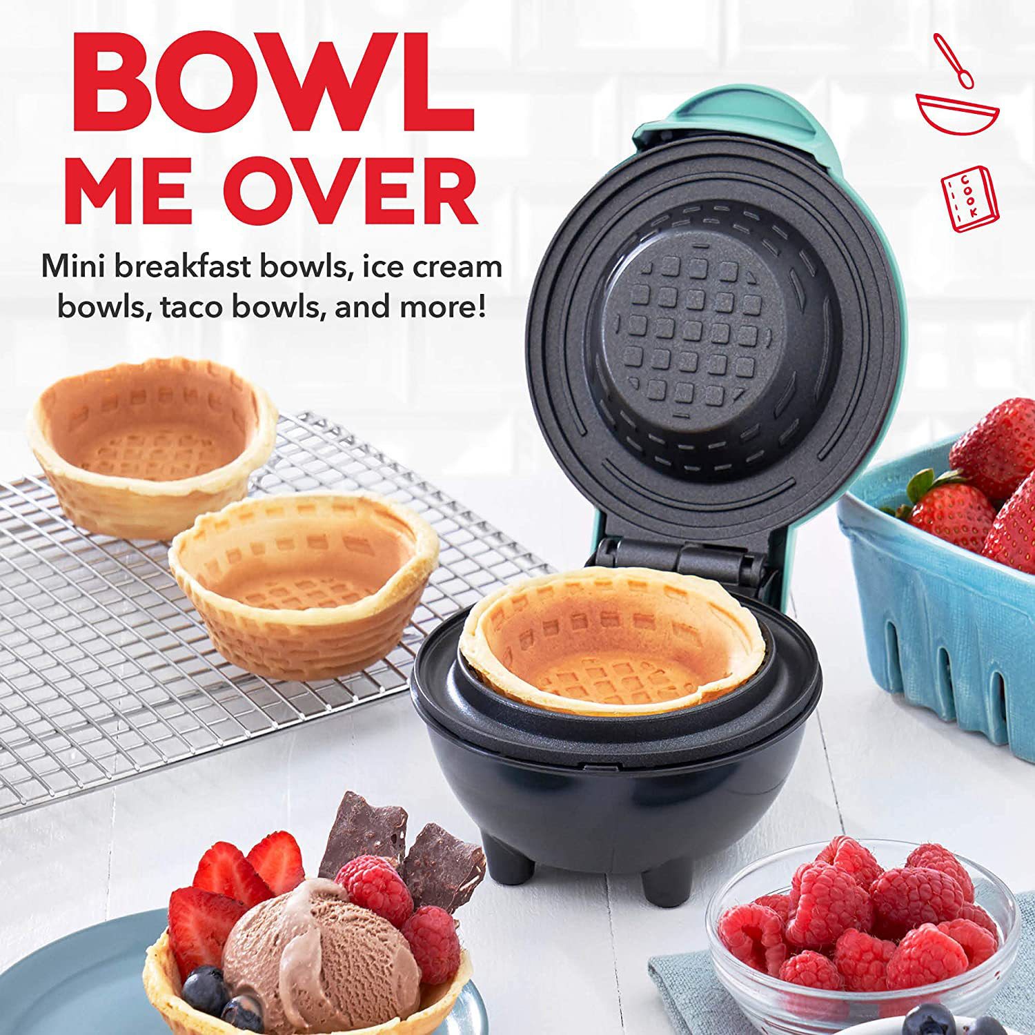 미니 와플 볼 제조기, 전기식, 논스틱 코팅, 아이스크 - Mini Waffle Maker Machine 리뷰 및 가격