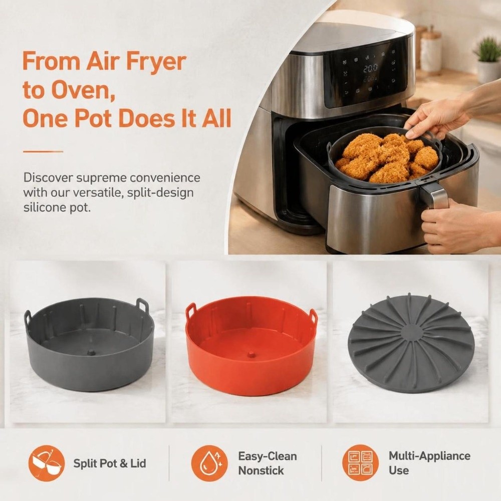 식품 등급 실리콘 에어프라이어 실리콘 냄비 내열성 논스 - Air Fryer Silicone Pot Liner 리뷰 및 가격