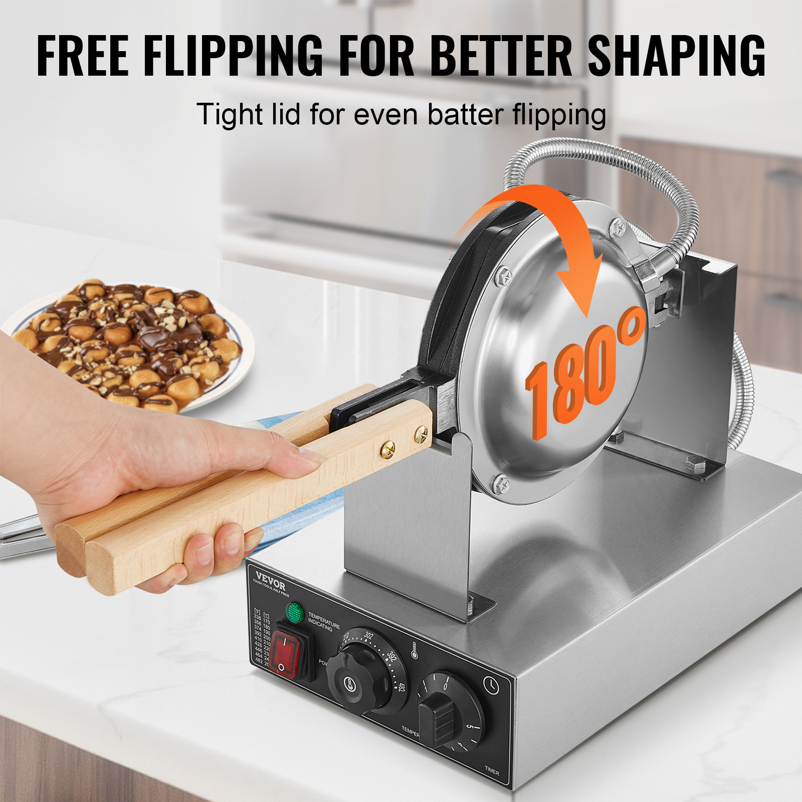 홈와이즈 상업용 에그 버블 와플 메이커 1400W 논스 - Mini Waffle Maker Machine 리뷰 및 가격