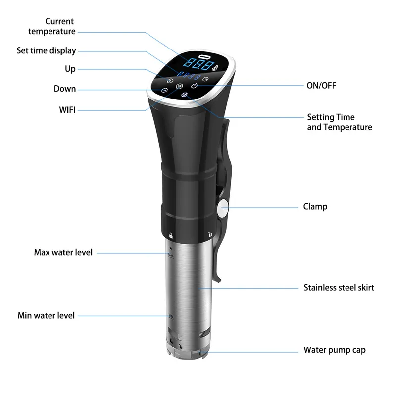 IPX7 방수 등급의 디지털 타이머 제어 기능이 있는  - Digital Sous Vide Precision Cooker 리뷰 및 가격