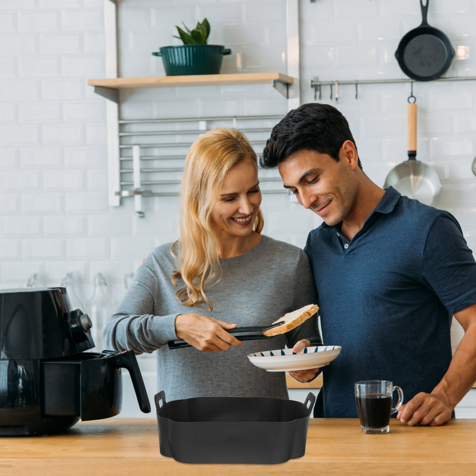 실리콘 에어프라이어용 내부 라이너, 눌어붙지 않는 베이 - Air Fryer Silicone Pot Liner 리뷰 및 가격