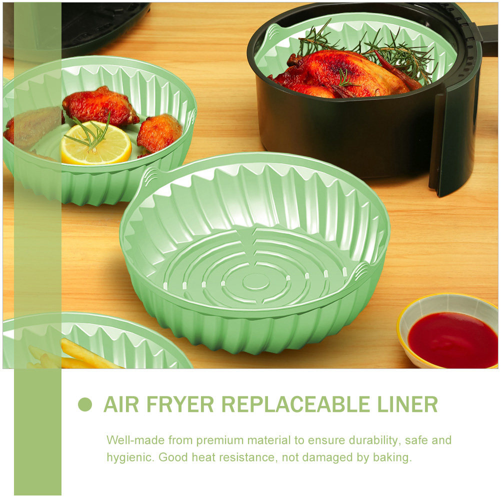 둥근 모양의 실리콘 에어프라이어용 베이킹 팬, 눌어붙지 - Air Fryer Silicone Pot Liner 리뷰 및 가격